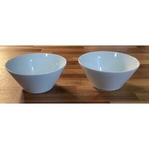 Food Network Set of 2 White Soup Cereal Bowls 6.5”